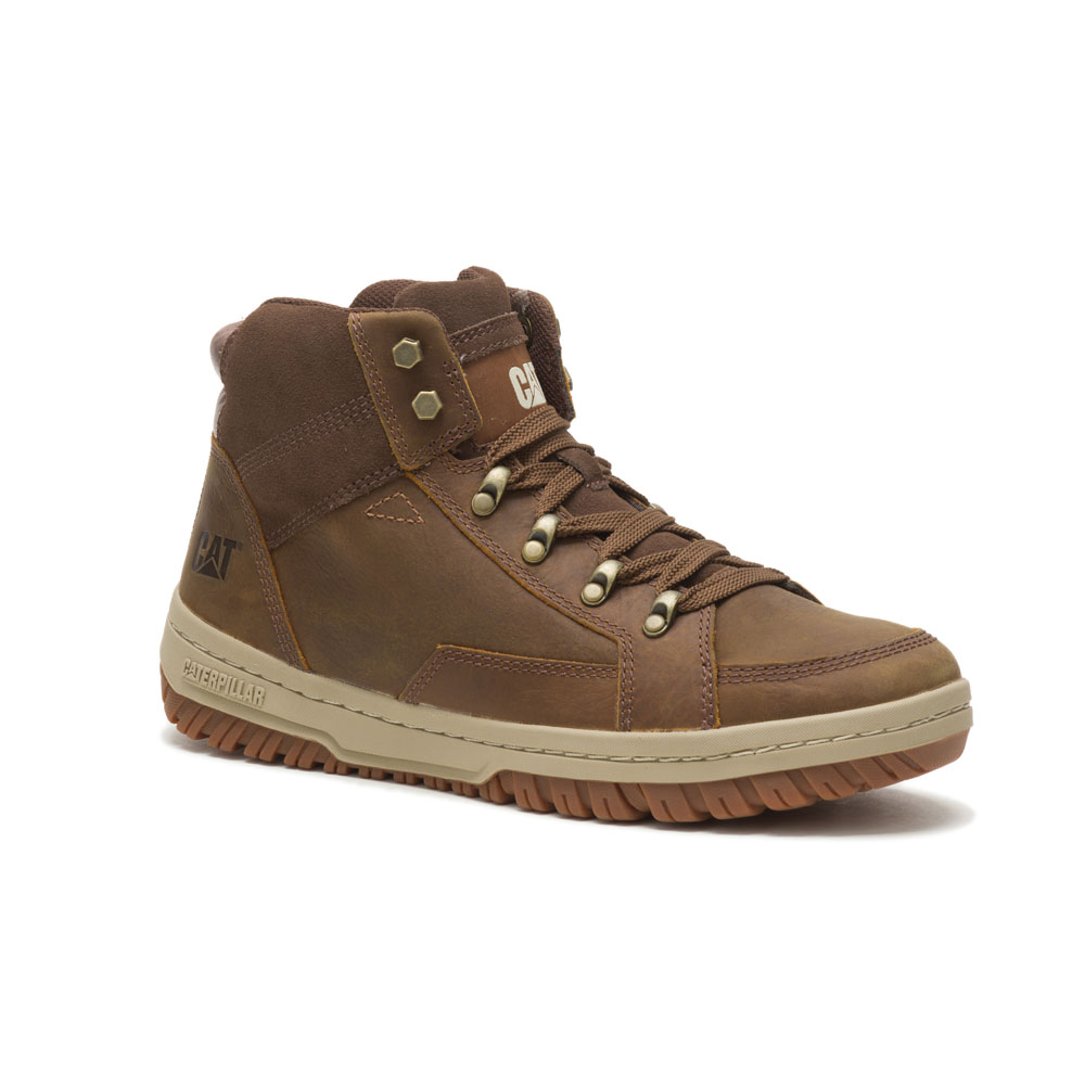 Caterpillar Crate Philippines - Mens Work Boots - Brown 76154IRCF